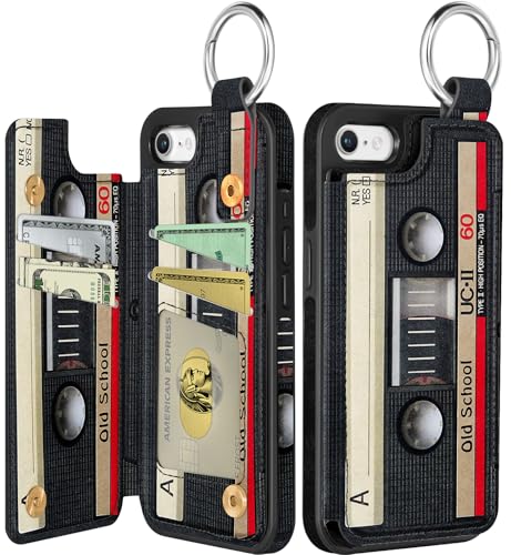Shorogyt Schutzhülle für iPhone 16e – niedliches modisches CD-Klebeband-Design mit Kartenhalter, Ständer für Magnetverschluss, Rückseiten-Klapphülle aus Leder, für Mädchen und Herren Shorogyt Schutzhülle für iPhone 16e – niedliches modisches CD-Klebeband-Design mit Kartenhalter, Ständer für Magnetverschluss, Rückseiten-Klapphülle aus Leder, für Mädchen und Herren von Shorogyt