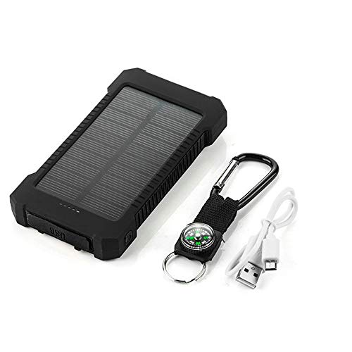 Externer Akku Solar für Samsung Galaxy S10 Smartphone Tablet Ladegerät Universal Power Bank 4000 mAh 2 USB-Port von Shot Case