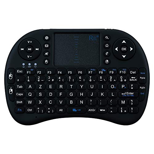 Mini Bluetooth Tastatur für Motorola Moto G7 Smartphone, kabellos, AZERTY, wiederaufladbar, Schwarz von Shot Case