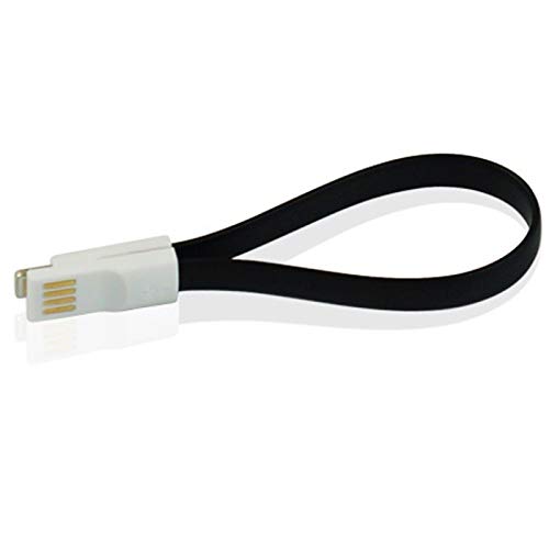 Mini-Kabel, magnetisch, für iPhone 11 Pro, Ladegerät, USB, Apple Magnet, Schlüsselanhänger, 25 cm, Schwarz von Shot Case