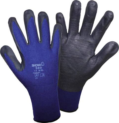 Showa 380 NBR 1163-6 Nylon Arbeitshandschuh Größe (Handschuhe): 6, S EN 388 CAT II 1 Paar von Showa