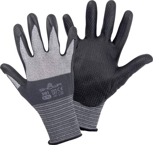 Showa 381 Gr.L 4704 Elasthanfaser, Nitril Montagehandschuh Größe (Handschuhe): 8, L EN 388 CAT II von Showa