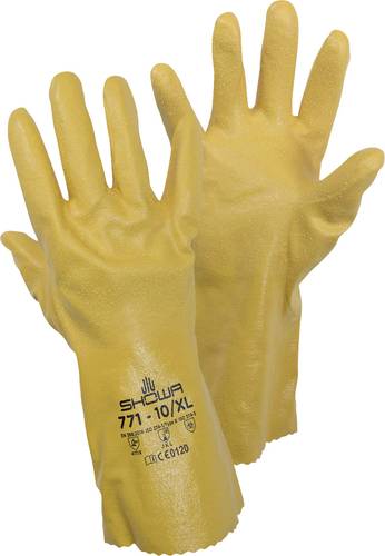 Showa 4707 771 Gr. L Baumwolltrikot, Polyester, Nitril Chemiekalienhandschuh Größe (Handschuhe): 9 von Showa