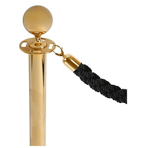 Showdown® Displays Absperrkordel Stoff schwarz, gold 150,0 cm von Showdown® Displays