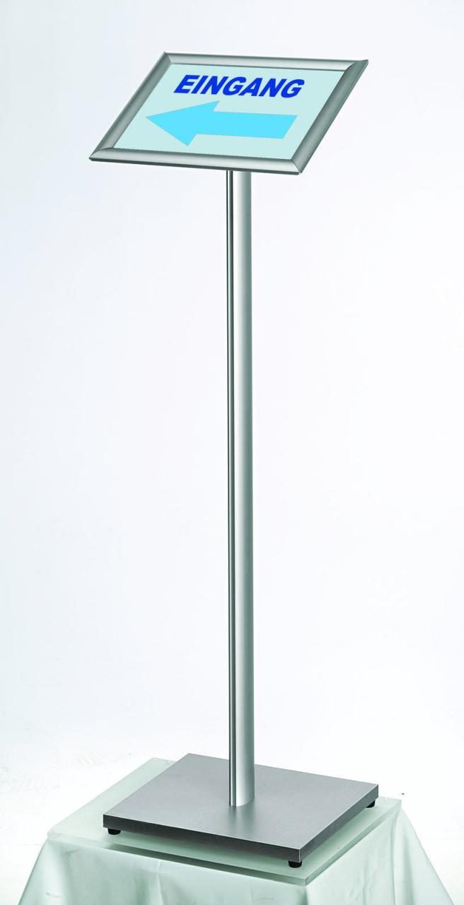 Showdown® Displays Infoständer DIN A4 1-Fach alusilber von Showdown® Displays