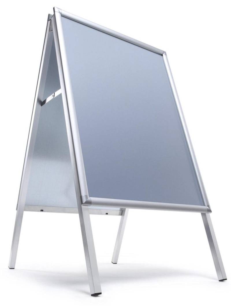Showdown® Displays Standard Rondo Kundenstopper DIN A2 2-Fach silber von Showdown® Displays