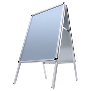 Showdown® Displays Kundenstopper Standard Rondo silber DIN A1 2 Fächer von Showdown® Displays