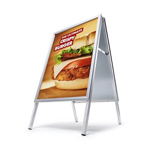 Showdown® Displays Kundenstopper silber DIN A0 2 Fächer von Showdown® Displays