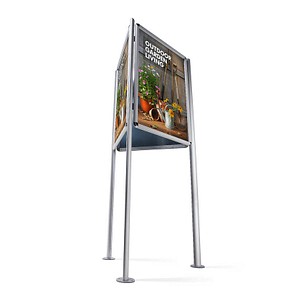 Showdown® Displays Kundenstopper silber DIN A0 3 Fächer von Showdown® Displays