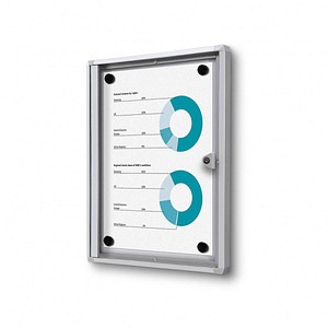 Showdown® Displays Schaukasten Economy XS B1 silber 1x DIN A4 von Showdown® Displays