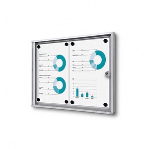 Showdown® Displays Schaukasten Economy XS B1 silber 2x DIN A4 von Showdown® Displays