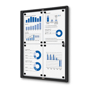 Showdown® Displays Schaukasten Economy schwarz 4x DIN A4 von Showdown® Displays