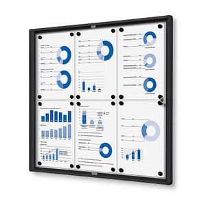 Showdown® Displays Schaukasten Economy schwarz 6x DIN A4 von Showdown® Displays