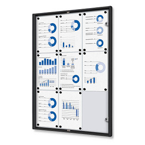 Showdown® Displays Schaukasten Economy schwarz 9x DIN A4 von Showdown® Displays