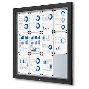 Showdown® Displays Schaukasten Premium schwarz 12x DIN A4 von Showdown® Displays