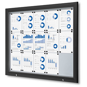 Showdown® Displays Schaukasten Premium schwarz 15x DIN A4 von Showdown® Displays