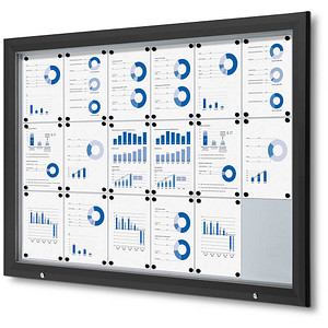 Showdown® Displays Schaukasten Premium schwarz 18x DIN A4 von Showdown® Displays