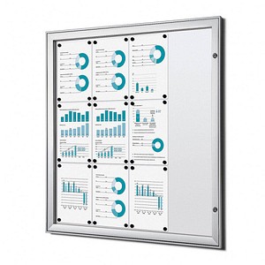 Showdown® Displays Schaukasten S B1 alu 12x DIN A4 von Showdown® Displays