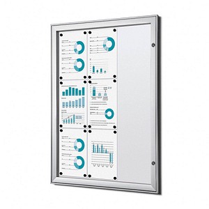 Showdown® Displays Schaukasten S B1 alu 9x DIN A4 von Showdown® Displays