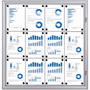 Showdown® Displays Schaukasten S alu 12x DIN A4 von Showdown® Displays
