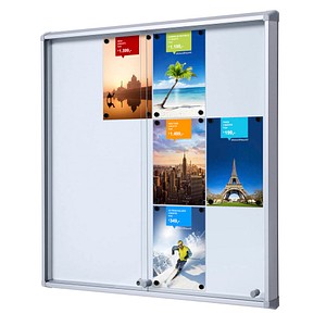 Showdown® Displays Schaukasten SL B1 silber 12x DIN A4 von Showdown® Displays