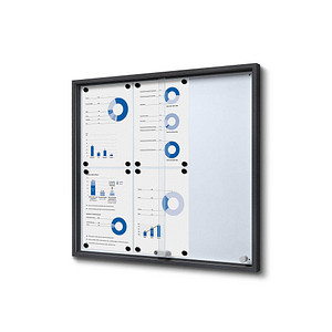 Showdown® Displays Schaukasten SLIM grau 6x DIN A4 von Showdown® Displays