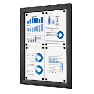 Showdown® Displays Schaukasten schwarz 4x DIN A4 von Showdown® Displays