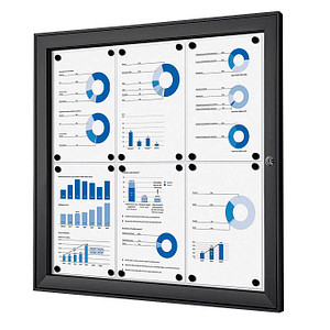 Showdown® Displays Schaukasten schwarz 6x DIN A4 von Showdown® Displays