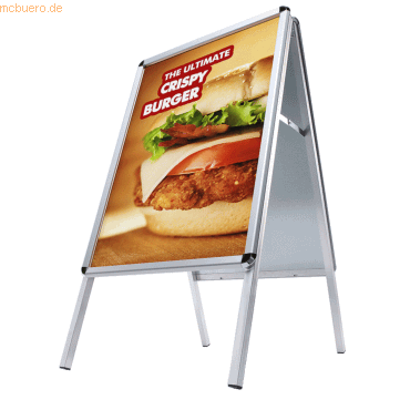 Showdown Kundenstopper 50x70cm 32mm Rondo silber Showdown Kundenstopper 50x70cm 32mm Rondo silber von Showdown