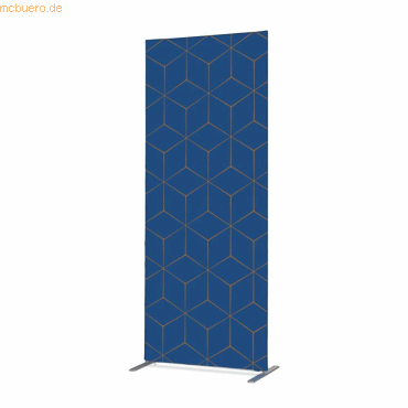 Showdown Raumteiler 100x200cm Hexagon blau/braun von Showdown