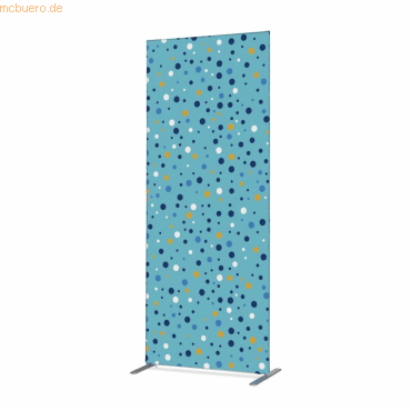 Showdown Raumteiler 100x200cm Punkte blau von Showdown