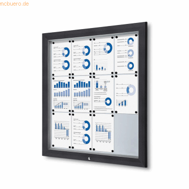 Showdown Schaukasten Outdoor 12xA4 anthrazit Showdown Schaukasten Outdoor 12xA4 anthrazit von Showdown