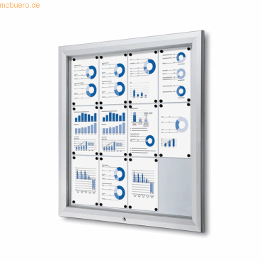 Showdown Schaukasten Outdoor 12xA4 silber Showdown Schaukasten Outdoor 12xA4 silber von Showdown