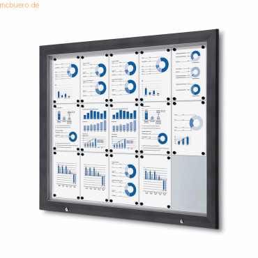 Showdown Schaukasten Outdoor 15xA4 anthrazit Showdown Schaukasten Outdoor 15xA4 anthrazit von Showdown
