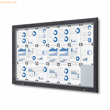 Showdown Schaukasten Outdoor 21xA4 anthrazit Showdown Schaukasten Outdoor 21xA4 anthrazit von Showdown