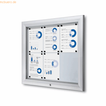 Showdown Schaukasten Outdoor 6xA4 silber Showdown Schaukasten Outdoor 6xA4 silber von Showdown
