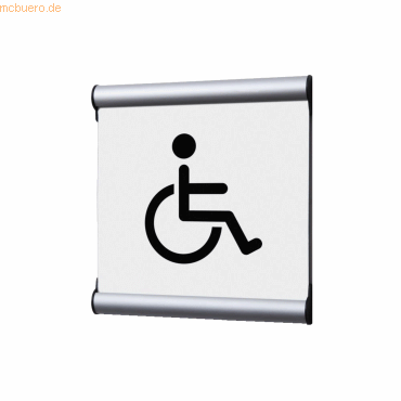 Showdown Türschild 15,5x15,5cm Behinderte weiß Showdown Türschild 15,5x15,5cm Behinderte weiß von Showdown