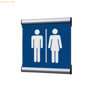 Showdown Türschild 15,5x15,5cm Damen/Herren blau Showdown Türschild 15,5x15,5cm Damen/Herren blau von Showdown