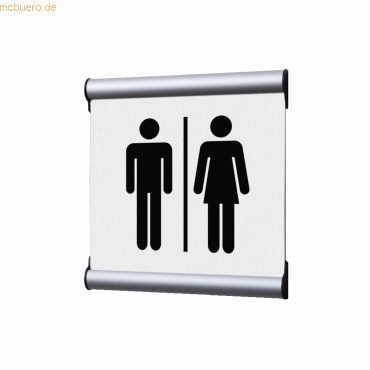 Showdown Türschild 15,5x15,5cm Damen/Herren weiß Showdown Türschild 15,5x15,5cm Damen/Herren weiß von Showdown