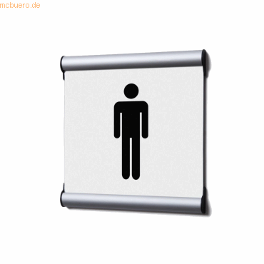 Showdown Türschild 15,5x15,5cm Herren weiß Showdown Türschild 15,5x15,5cm Herren weiß von Showdown