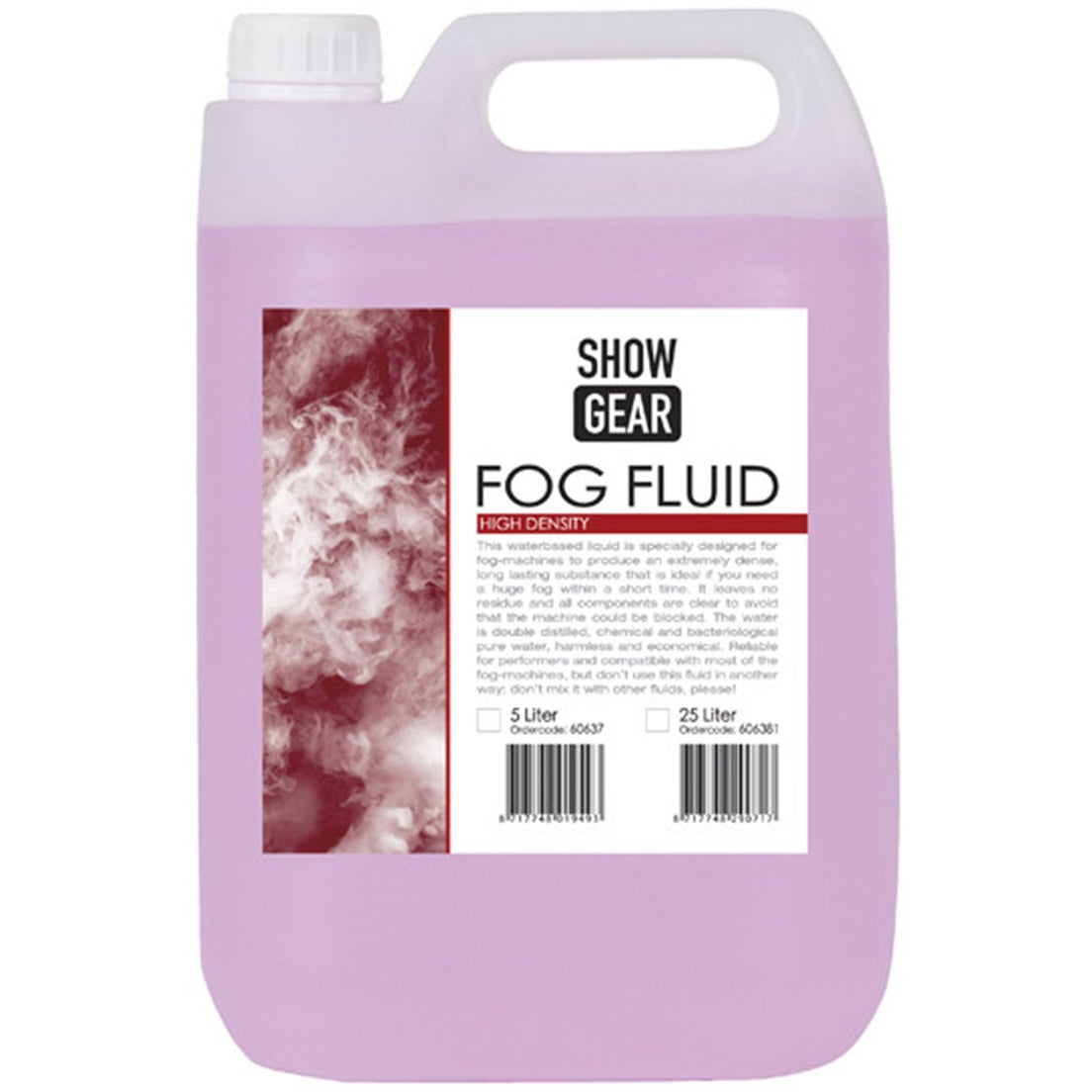 Showgear Fog Fluid High Density High Density Nebelfluid 5 Liter Showgear Fog Fluid High Density High Density Nebelfluid 5 Liter von Showgear