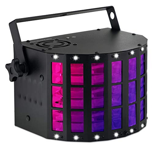 Showlite DS-3 LED Derby Lichteffekt - Hybrid-Strahleneffekt mit Stroboskop - RGBW Licht-Effekt für Party, Bar und mobile DJs - Hybrid Strahler mit DMX Steuerung & Mikrofon für Musiksteuerung von Showlite