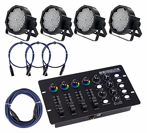 Showlite FLP-144W Scheinwerfer SET inkl. DMX Controller und Kabel (LED-Spots, Lichttechnik, Komplettset, DMX Operator, DMX-Kabel, 1m, 3m) von Showlite