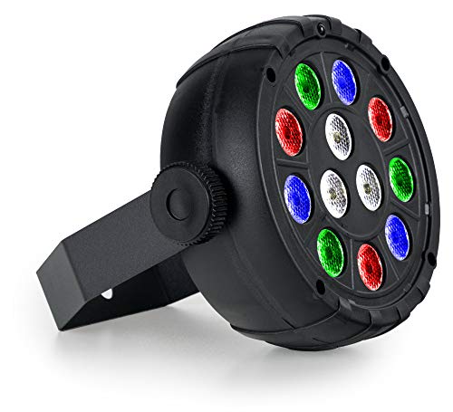 Showlite PL-12 USB-PAR12 Partyspot - Kompakter LED RGBW-Scheinwerfer für Party, Bar und mobile DJs - Stromversorgung über USB-Netzteil - mit Mikrofon für Musiksteuerung - Kunststoffgehäuse von Showlite