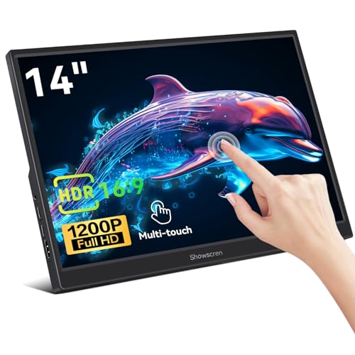 14zoll Tragbarer Touchscreen Monitor, FHD 1920 x 1200P IPS Bildschirm,mit Lautsprecher, 60Hz, 300cd/Helligkeit, 100% sRGB, USB-C HDMI Touch Bildschirm für Laptop Computer Switch PS4/5 14zoll Tragbarer Touchscreen Monitor, FHD 1920 x 1200P IPS Bildschirm,mit Lautsprecher, 60Hz, 300cd/Helligkeit, 100% sRGB, USB-C HDMI Touch Bildschirm für Laptop Computer Switch PS4/5 von Showscren