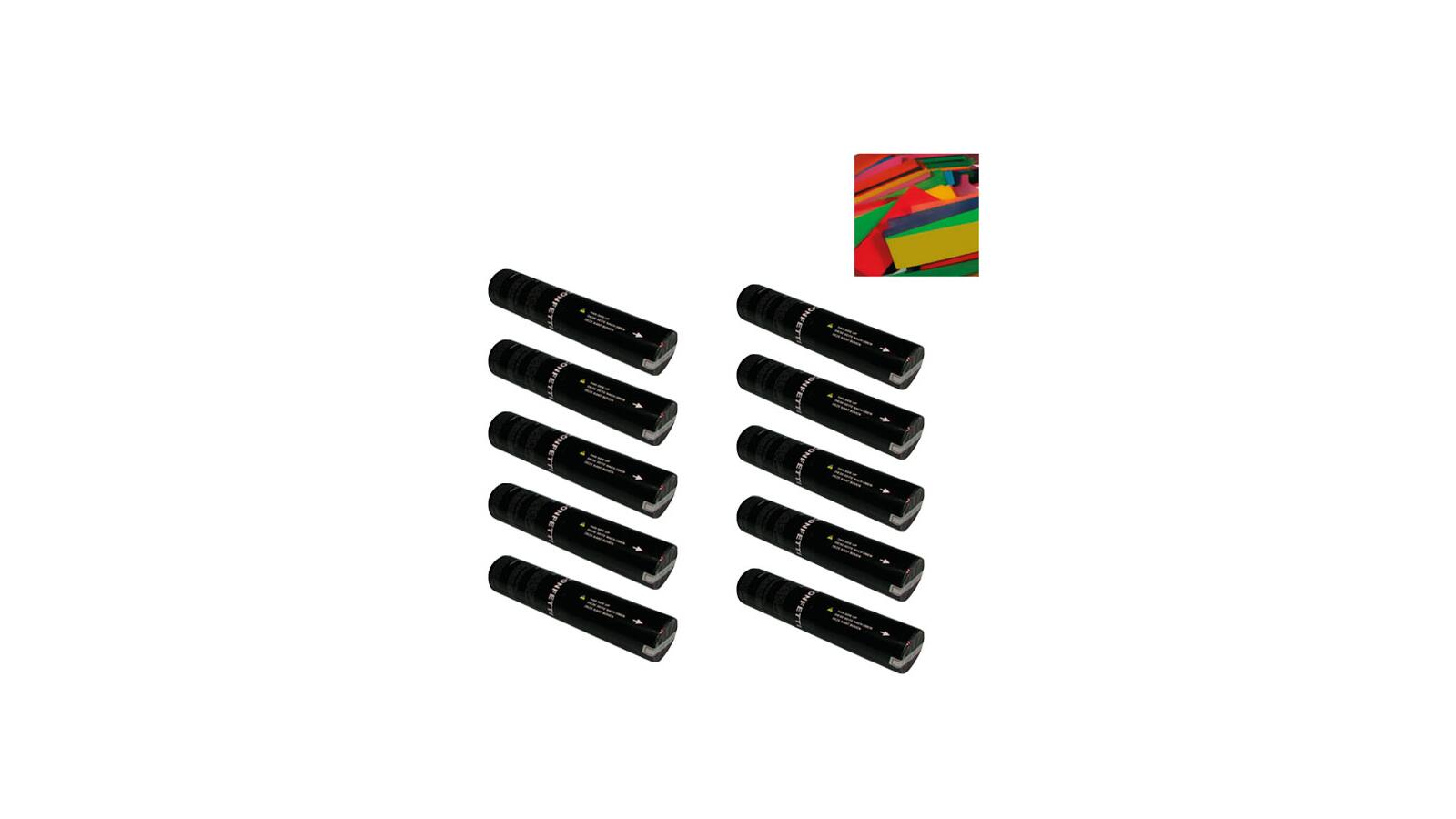 10x Showgear Handbetriebener Konfetti Shooter 28cm - Mehrfarbig Set 10x Showgear Handbetriebener Konfetti Shooter 28cm - Mehrfarbig Set von Showtec