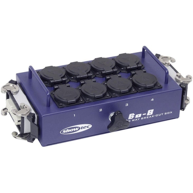 Showtec BO-8-S2 Break-Out Box, 8x Schutzkontakt, 2x 16-Pol Multiconnector, Stromverteiler Showtec BO-8-S2 Break-Out Box, 8x Schutzkontakt, 2x 16-Pol Multiconnector, Stromverteiler von Showtec