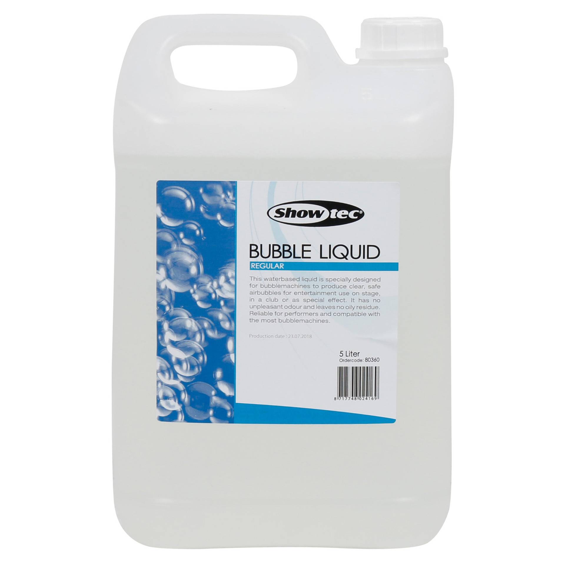 Showtec Bubble Liquid Fertigfluid für Seifenblasen, 5 Liter von Showtec