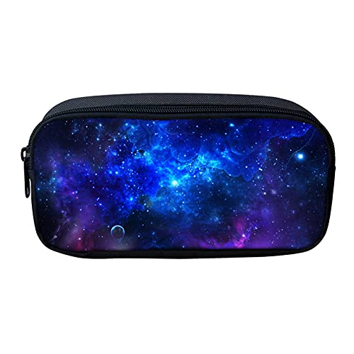 Showudesigns Galaxy Federmäppchen für Erwachsene, Teenager, Jungen, Schulbedarf, Schreibwaren, Stifttasche, Kinder, Münzbörse, Dunkelblau von Showudesigns