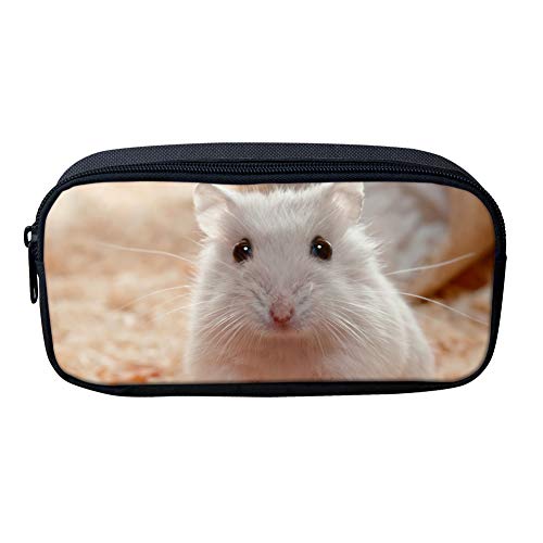 Showudesigns Hamster-Federmäppchen Tasche Mädchen Tier Stifttasche Schreibwaren Etui Make-up Kosmetiktasche für Frauen Reise Büro Zubehör Kinder Münzbörse für Schule von Showudesigns